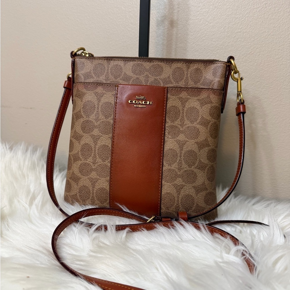 Coach Kitt Messenger Crossbody In Colorblock Signature Canvas Bag. NWOT